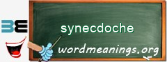 WordMeaning blackboard for synecdoche